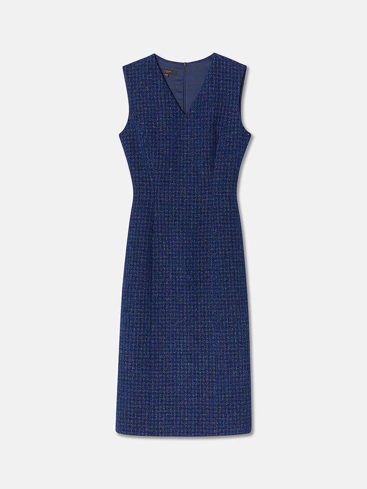 【1996系列】YINER音儿2026春季新款优雅V领羊毛混纺无袖连衣裙8236105070