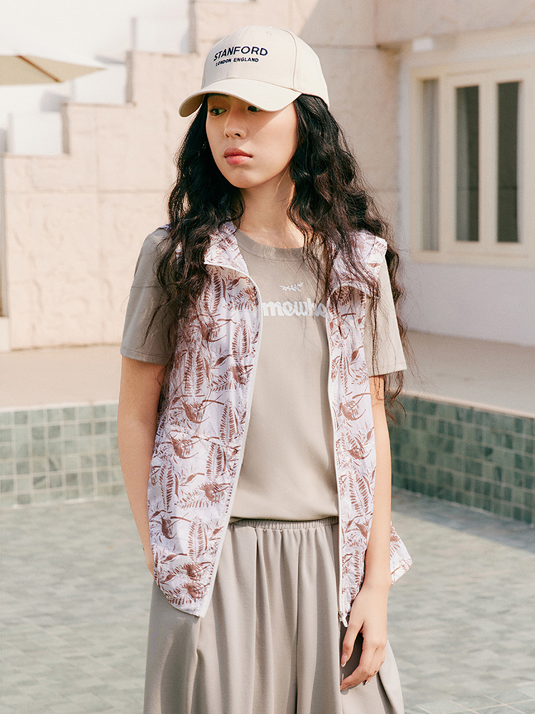 XII BASKET十二篮26夏新款零感轻量山系印花连帽户外防晒马甲7C36201470