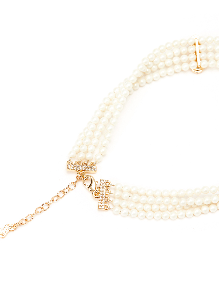 SongofSong歌中歌24春浅金水钻装饰贝珠项链5C34196020