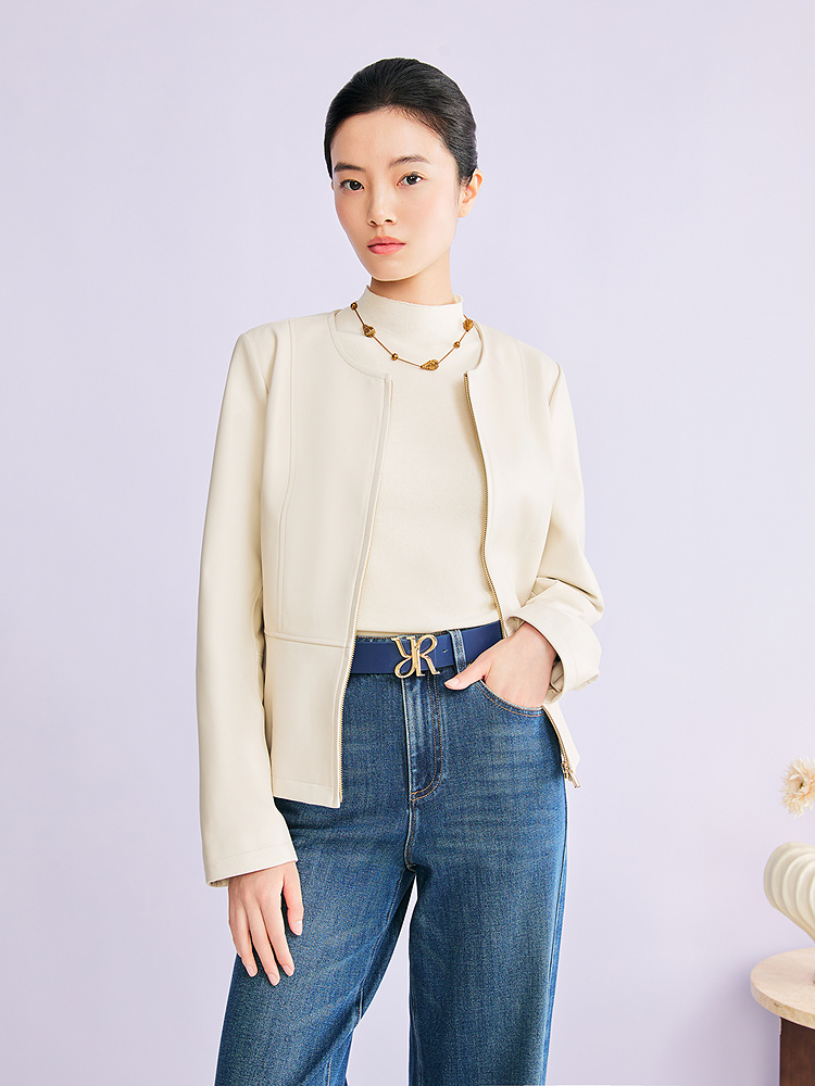 YINER音儿2026春季新款时尚复古棉弹莱赛尔混纺直筒休闲牛仔裤8C36120180