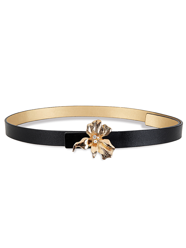 Song of Song歌中歌2025秋季金色立体花卉腰头时尚皮带5C35395010