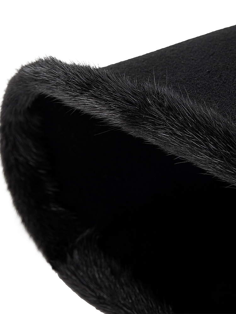 Song of Song歌中歌2025黑色水貂时尚女帽5C35593020