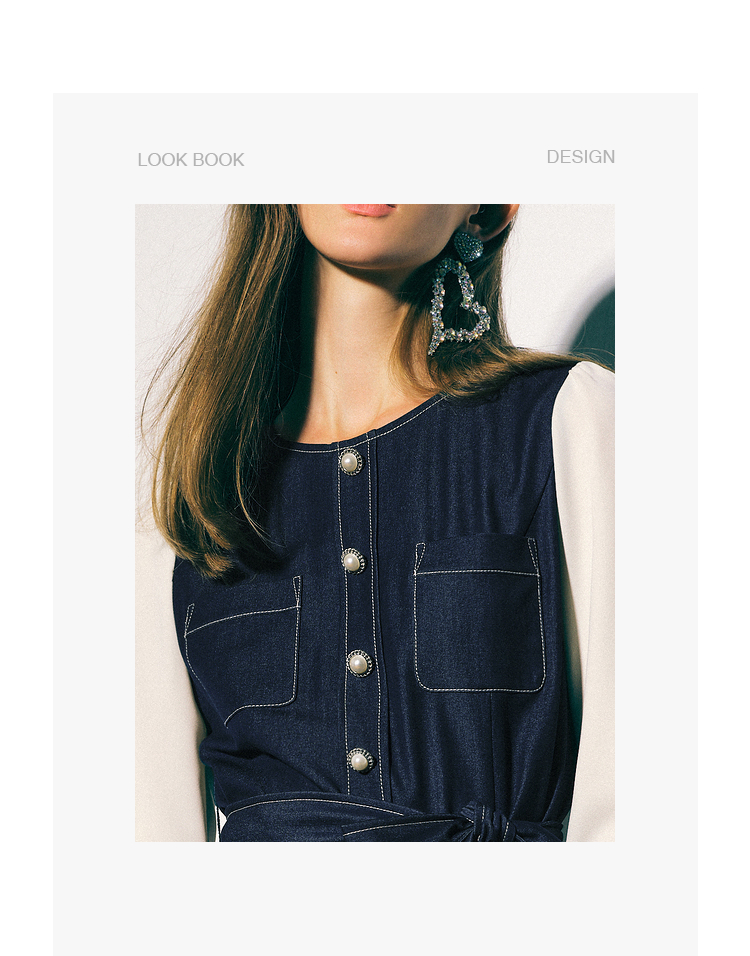 【一口价】psalter诗篇 减龄大气进口天丝牛仔面料单上衣6c62270123