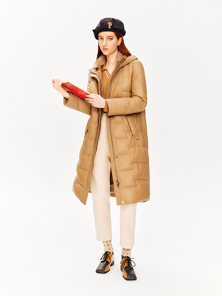 PSALTER诗篇 整貂领绵羊皮鹅绒服6C34509170