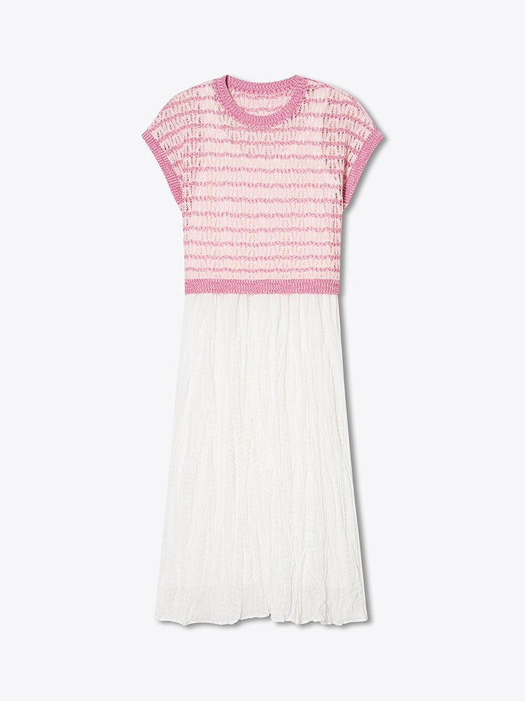 PSALTER诗篇 2026夏季新款真两件针织衫+背心连衣裙6C66205283