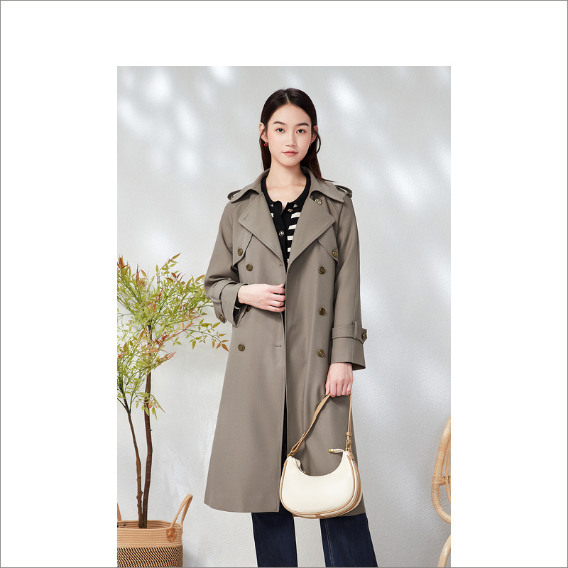 【12.21日发货36-44码预售均已上】音儿美地女装2023春季新款风衣LC63107100