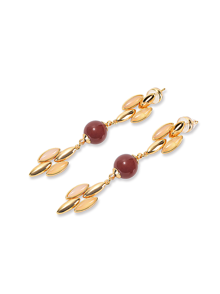 SongofSong歌中歌2025金色红玛瑙时尚耳环5C35594030