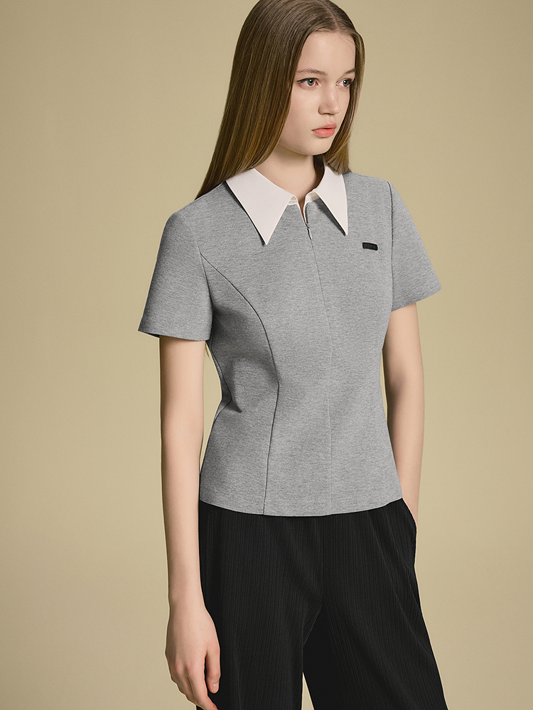 PSALTER诗篇 正肩收腰T恤6C65360043