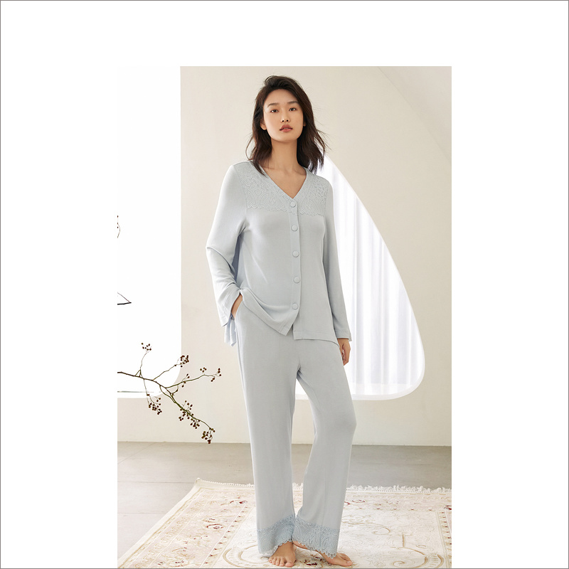 YINER LIFE女士软糯亲肤纯色家居套装8J52505080