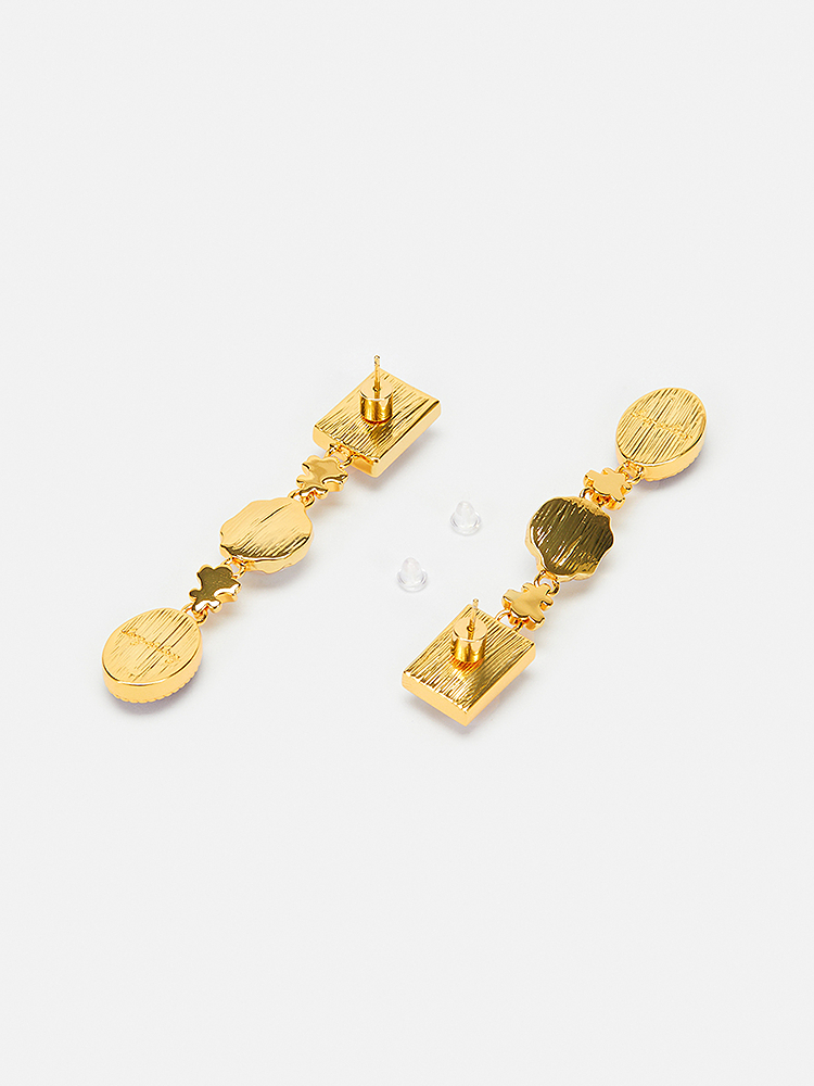 SongofSong歌中歌2024冬季金色红玛瑙装饰耳环5C34594020