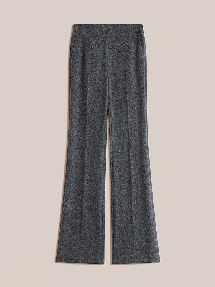 OBBLIGATO奥丽嘉朵2026冬季新款细闪高腰微喇裤1C36520040