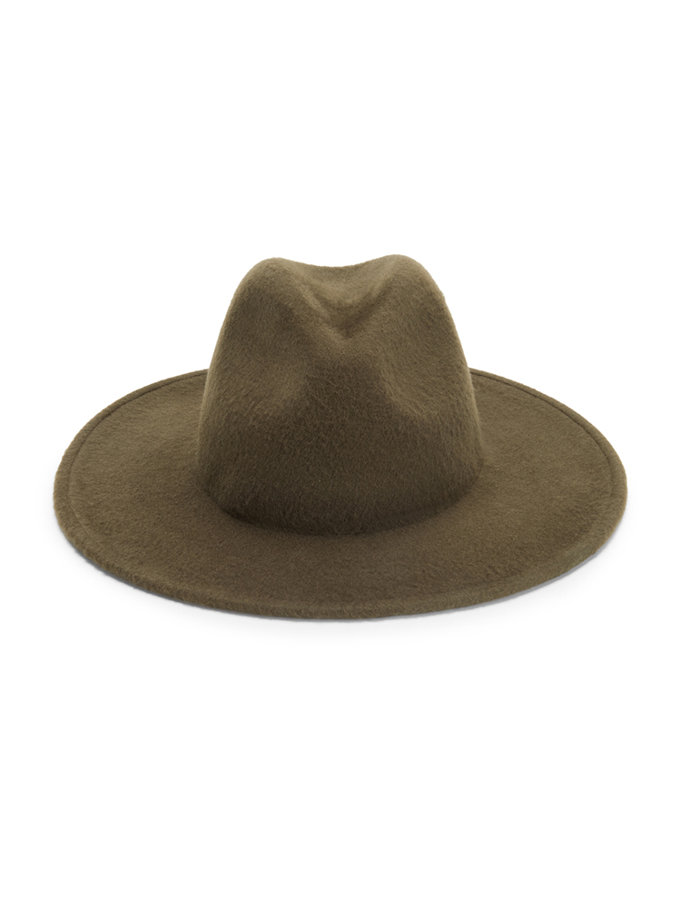 INSUN恩裳2024秋季起绒工艺纯羊毛毡帽英伦风礼帽9C34393030