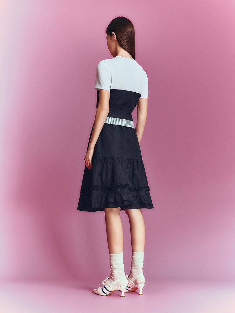 SALT.P可颜 2026夏季新款撞色假两件针织衫AC36260150