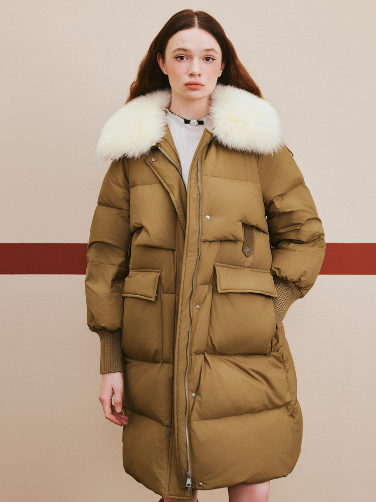 PSALTER诗篇 超大狐狸毛领38/230g高克重鹅绒服 毛领可拆配腰绳 6C63508223