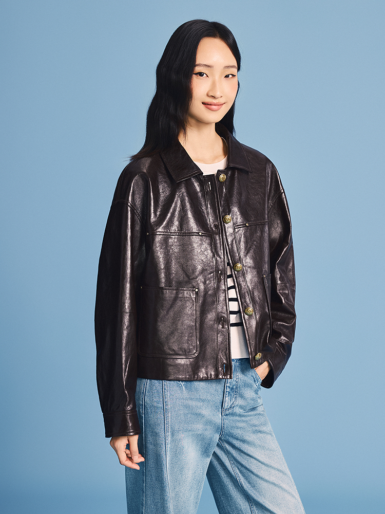 PSALTER诗篇  2026春季新品奢华皮衣外套6C66109313