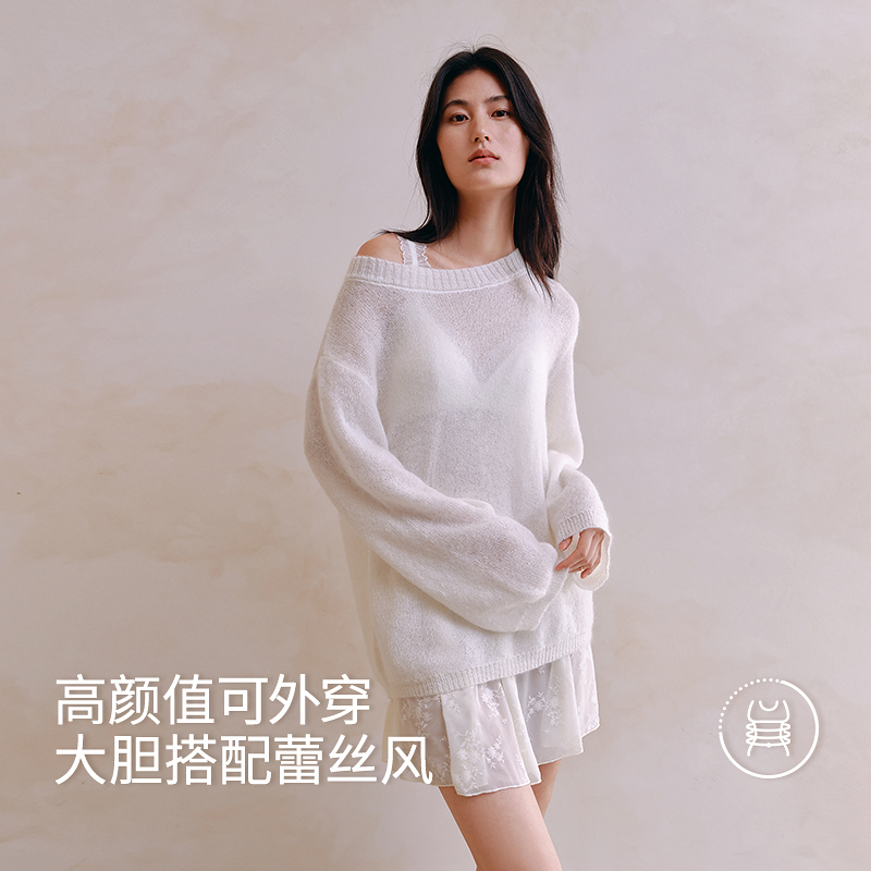 女士带杯蕾丝打底裙8J35227010