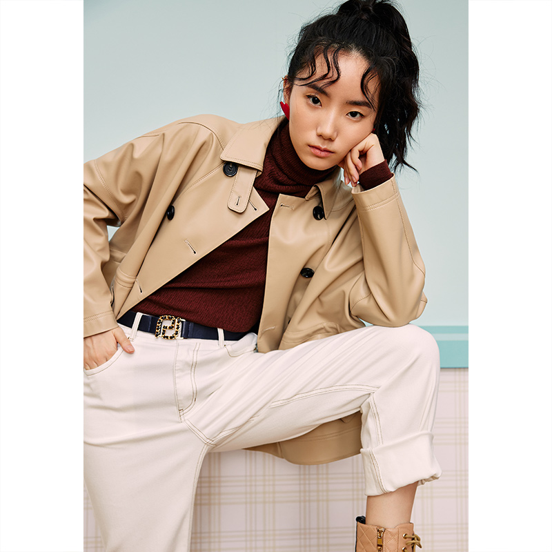 【一口价】P.salt诗篇可颜 2023年春季率性酷飒新款皮衣AC53109040