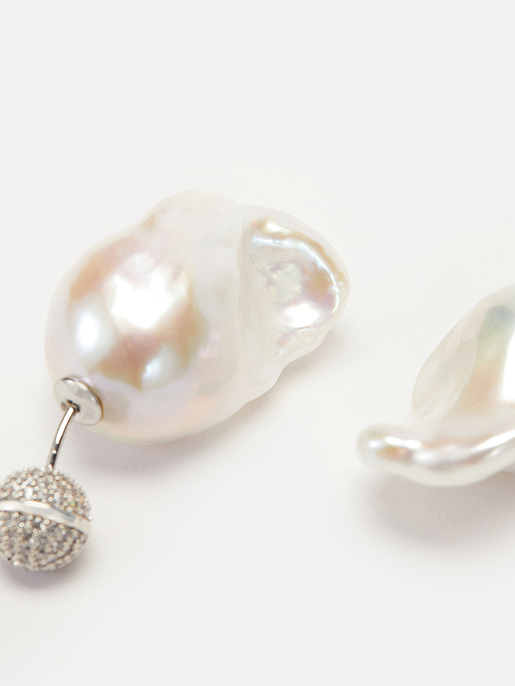 Song of Song歌中歌2024冬季银色巴洛克珍珠耳饰5C34594010