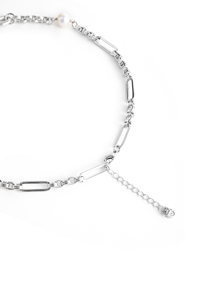 INSUN恩裳2024春款设计感小众项链珍珠锁骨链9C34196030