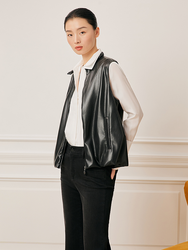 Song of Song歌中歌2026年春季新品黑色坎肩通勤外搭马甲5C36101080