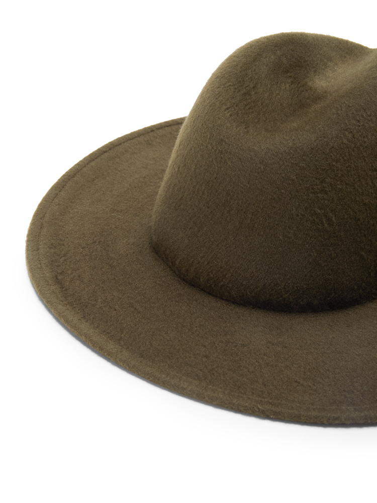 INSUN恩裳2024秋季起绒工艺纯羊毛毡帽英伦风礼帽9C34393030