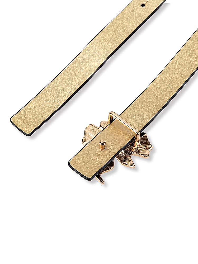 Song of Song歌中歌2025秋季金色立体花卉腰头时尚皮带5C35395010