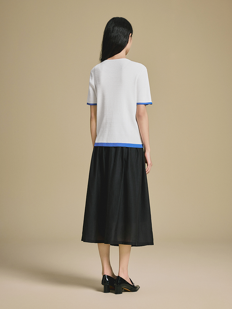 PSALTER诗篇 撞色圆领肌理感毛衫6C65206263