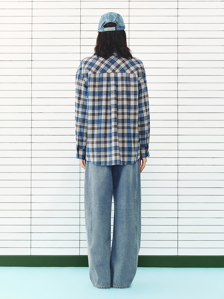 ToyzY2026冬季新款宽松舒适不挑身形复古格纹衬衫ZC36530180