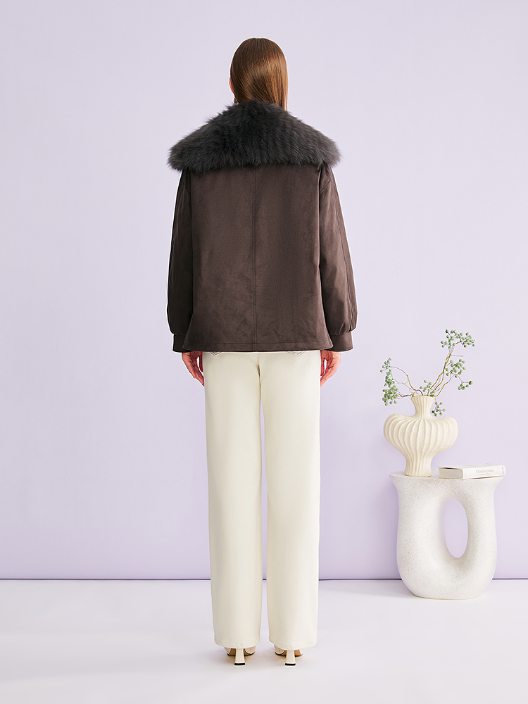 26年音儿春季新款狐狸毛白鹅绒【可拆卸】8C66108136