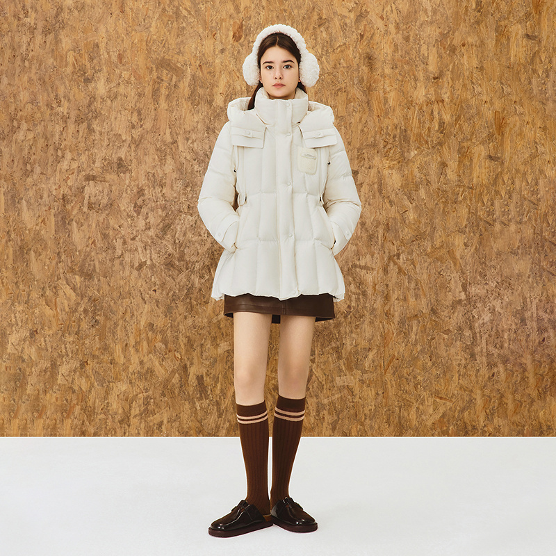 ToyzY2025冬季新款轻盈H版高支高密连帽保暖羽绒服ZC35508510
