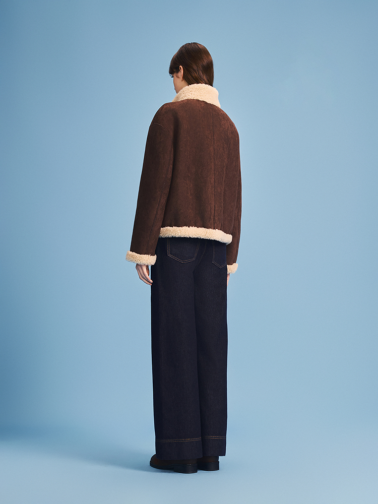 PSALTER诗篇 2026春季新款双面穿羊羔绒毛呢外套6C66110203