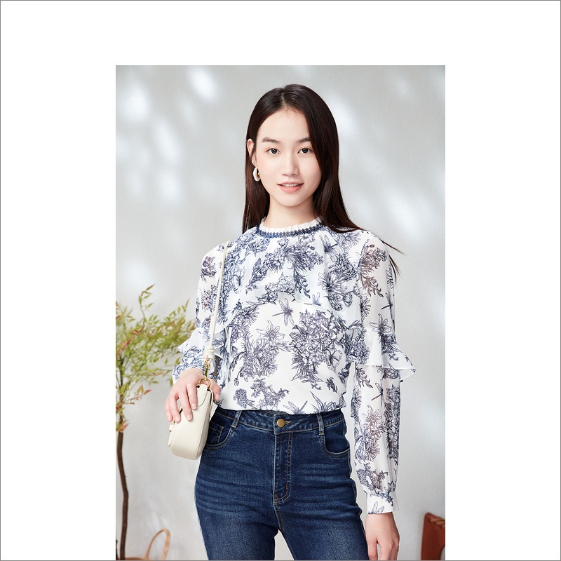 【12.31日发货36-44码预售均已上】音儿美地女装2023春季新款衬衫LC33170118