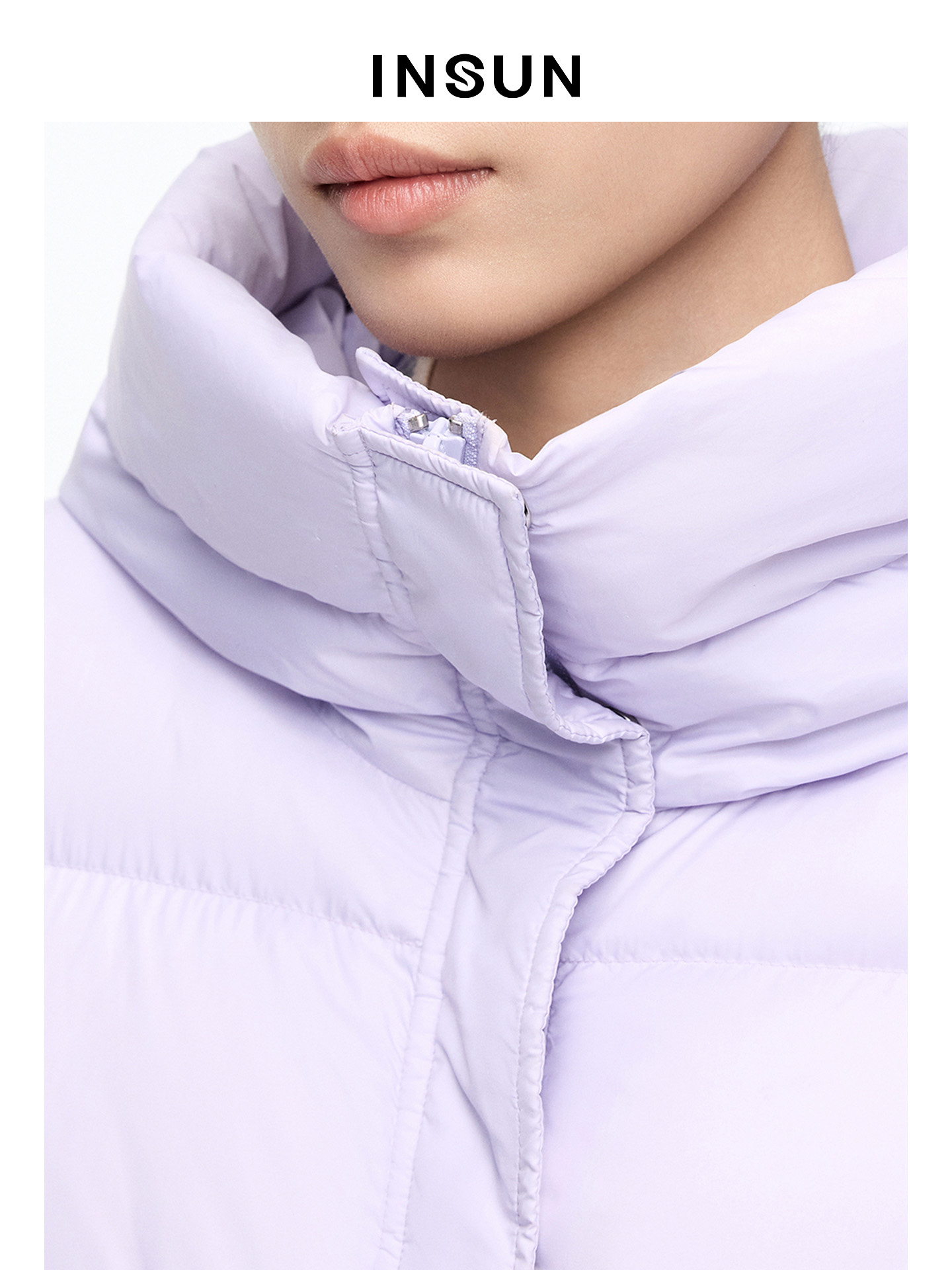 INSUN恩裳专选2026春季云朵泡芙一手长连帽短款羽绒服9C66108590