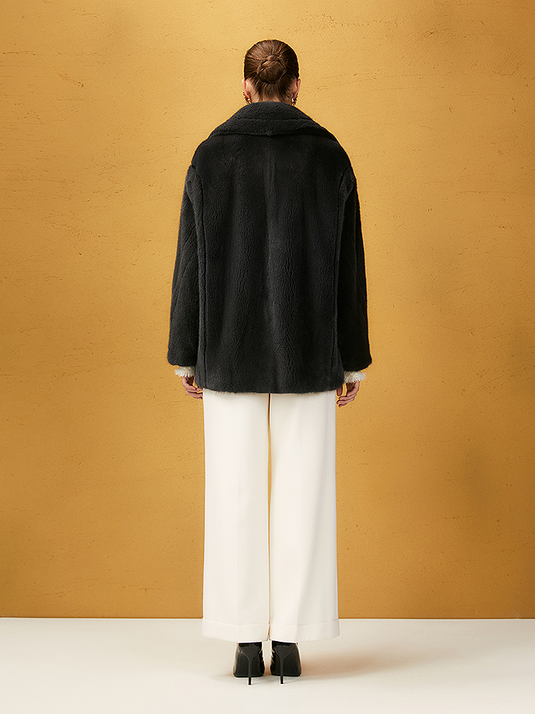 Song of Song歌中歌2025冬季新品深灰丹麦紫金貂绒星空灰泰迪熊廓形水貂皮草5C65509316