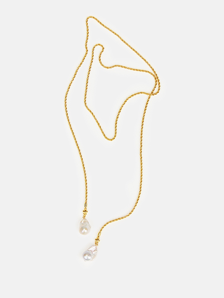 Song of Song歌中歌2024冬季金色淡水珍珠装饰项链5C34596020