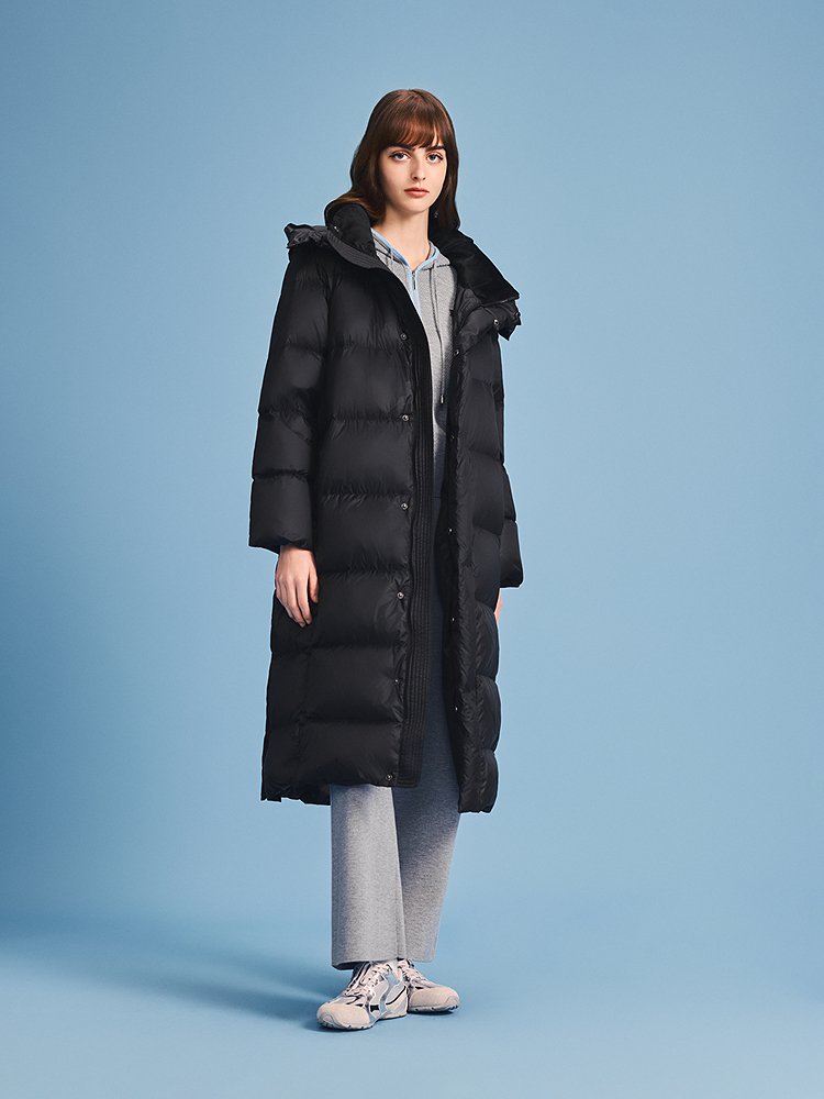 PSALTER诗篇 2026春新款高克重38/358g鹅绒填充长款连帽鹅绒服6C66108243