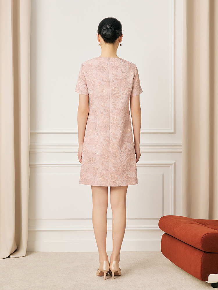 【法国面料】Song of Song歌中歌2026夏季新款奢华钉珠提花连衣裙5C66205156